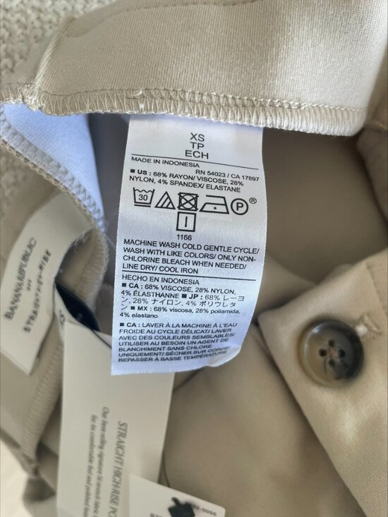 (NWT) Banana Republic Ponte Collection Straight High-Rise Pant (XS) - Picture 12 of 12